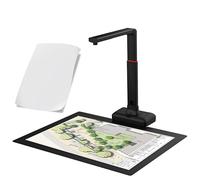 Scanner de Livres Professionnel aérien 23MP - Scanner Grand Format avec aplanissement Automatique des Pages et Division, Reconnaissance de Texte OCR, Hauteur réglable pour Archives et bibliothèques