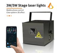 Scanner de lumière laser Animation 3D, budgétaire de faisceau DMX, DJ, ILDA, Bar, Club, Chang, fête de Noël, spectacle de mariage, 1W, 2W, 3W, 4W, 5W 5w