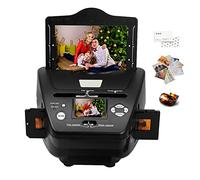 Scanner de Photos de Diapositives Portable 16 MP Haute résolution négatif, Conversion Couleur et Noir et Blanc 35 mm/135 Diapositives et Films négatifs avec écran LCD 2,4", Photo, Carte de Visite