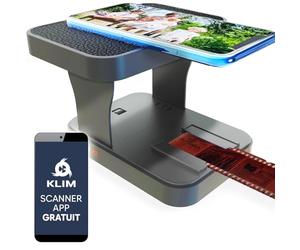 Scanner K2 Diapositives et Négatifs 35mm - Kit de Développement Photo | Application Gratuite Incluse, Compatible Negatifs et Diapositives Noir et Blanc ou Couleur, Piles Fournies - Gris