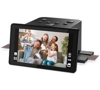 Scanner numérique de films et de diapositives avec grand écran LCD de 5 pouces, scanner négatif et scanner de diapositives pour numériser, convertit 135, 126 KPK, 110 négatifs et super 8 films en 22