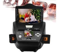 Scanner photo de diapositives de film avec écran LCD de 2,4", conversion de couleur négative haute résolution et diapositives et films négatifs de 35 mm/135 mm en noir et blanc, photos