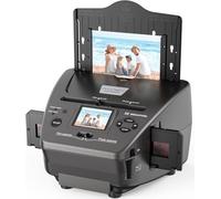 Scanner photo et diapositives - Scanner de films et négatifs avec écran LCD de 2,4 pouces, convertit les diapositives de 35 mm, 135 négatifs et photos (3R/4R/5R), carte de nom en images numériques de