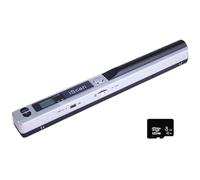 Scanner portable A4 à main - 300/600/900 DPI, PDF/JPG - avec carte SD 8 Go - numérisation livres et documents - Argent