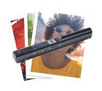 Scanner Portable pour Documents, A4, Photos, Reçus, 8,27 Pouces HD 900 DPI, Scanner Portable Couleur, Grande capacité de Stockage et Facile à Utiliser (Noir)