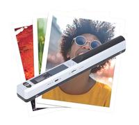 Scanner Portable pour Documents, A4, Photos, Reçus, 8,27 Pouces HD 900 DPI, Scanner Portable Couleur, Grande capacité de Stockage et Facile à Utiliser (Argent)