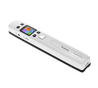 Scanner portatif Portable, Scanner de Documents et d'images sans Fil, écran LCD Format JPG/PDF Format A4, Carte SD 32G Incluse, pour Livres de reçus professionnels大 (Blanc)