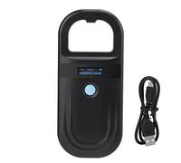 Scanner Puce Animaux de Compagnie Portable, Format EMID et FDX - B, Noir - Lecture Rapide et Historique, Mémoire 128 Puces, Rechargeable USB