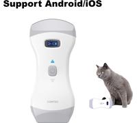Scanner vétérinaire à ultrasons portable Doppler couleur sonde à double tête chien, chat, mouton, cheval, vache