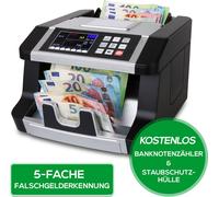 SCANNUM® - Compteuse de billets - Détection de la contrefaçon en cinq étapes - Comptage de valeurs - Billets de banque - Compteuse de monnaie - Détecteur de faux billets - Valideur de billets de banqu
