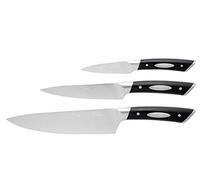 Scanpan Set 3 couteaux, office 9 cm, universel 15 cm, Chef 20 cm, Classic