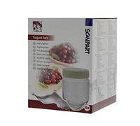 SCANPART 2990000001 Yoghourt Lot, verre, Blanc/transparent