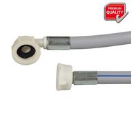Scanpart Tuyau d'arrivée de haute qualité 2,5m, compatible avec les machines à laver, 90 bar, 1x coude, testé VDE, eau froide et chaude