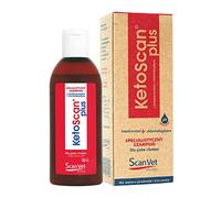 SCANVET KetoScan Plus 100ml Il est destiné au Soin de la Peau des Chiens et Chats sujets aux pellicules, dermatoses et inflammations du Fond fongique et bactérien