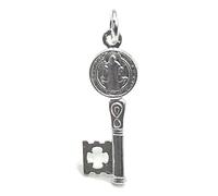 SCAPULAIRE DE SAINT BENITO EN ARGENT, 2,5CM, Argent, Pas de gemme