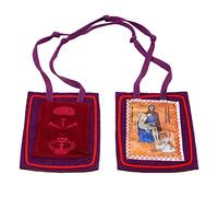 Scapulaire Violet de Marie-Julie Jahenny | Fabriqué en Laine | Œuvre d'art en Couleur | À Porter ou à Exposer à la Maison | Excellent Cadeau catholique pour la première Communion ou la Confirmation