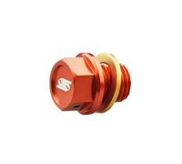 SCAR Bouchon Vis de Vidange Aimanté compatible avec KTM SX SXF EXC EXC TPI EXCF 50 65 85 125 150 250 300 350 450 500 00-25 - Orange