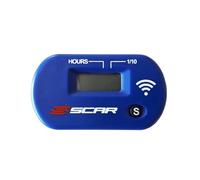 SCAR Compteur d'heures horaire sans fil vibration Moto Cross Enduro Quad Moto Compatible avec YAMAHA KTM HONDA KAWASAKI SUZUKI HUSQVARNA BETA SHERCO GASGAS - Bleu
