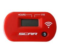 SCAR Compteur d'heures Sans-fil avec Velcro rouge