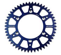 SCAR Couronne aluminium alu anti boue compatible avec YAMAHA YZ YZF WRF YZFX 125 250 450 99-25, Bleu - 52 dents