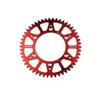 SCAR couronne aluminium alu anti boue compatible avec HONDA CR CRF 125 150F 230F 250 250F 250R 250RX 450R 250X 450X 450RX 450L 450RL 87-23, Rouge - 48 dents