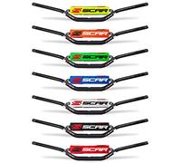 SCAR Guidon Moto Cross 22mm - Bas - Alu Street Roadster Hornet CB Bandit GSR Z750 - Mousse vert fluo