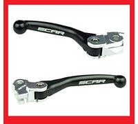 SCAR Leviers de frein + embrayage flex retournable Combo Compatible avec HONDA CRF 250 450 CRF250R CRF450R 07-20