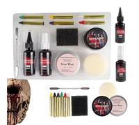 Scar Makeup Kit - Realistic Wound Cosmetic Fake Blood & Skin Wax Prank Prop