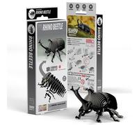 Eugy Puzzle 3D Scarabée Rhinocéros N°113 – Jouet créatif en carton recyclé, dès 6 ans