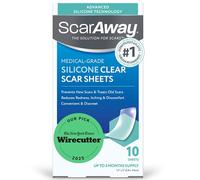 ScarAway Lot de 10 feuilles de cicatrices en silicone transparent - Blanc