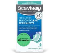 ScarAway Lot de 6 arcs de cicatrices en silicone transparent - Blanc