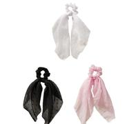 Scarf Scrunchies Bowknot Hair Bands Satin Silk Tails Longs Scrunchy Bowknot Hairs Bands Elastics Pony Solder Donut Hair Elies Hair Scrunchies for Women
