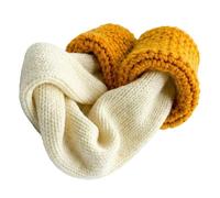 Scarf with Pockets - 43 Inch Knitted Cheese-Themed Crochet Warmer | Long Winter Scarf with Pockets for Girls, Outdoor Walking, Friends, Holidays, and Birthday Gifting