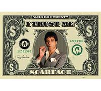 Scarface Dollar Billet (Who Do I Trust ?) (91,5 cm x 61 cm) + Cadeau Emballage. versch enkfe rtig.