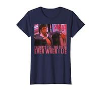 Scarface I Always Tell The Truth Even When I Lie T-Shirt, Femme, Bleu Marine, M