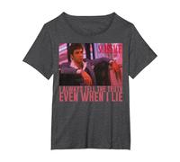 Scarface I Always Tell The Truth Even When I Lie T-Shirt, Femme Grandes Tailles, Chiné Foncé, 5X