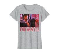 Scarface I Always Tell The Truth Even When I Lie T-Shirt, Femme, Gris Chiné, M