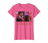 Scarface I Always Tell The Truth Even When I Lie T-Shirt, Femme, Rose Chiné, M