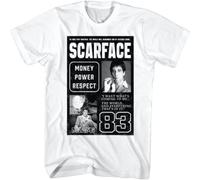 Scarface Miami 83 Men's T Shirt Want What's Coming to Me The World & Everything White L