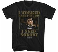 Scarface Nobody Mens T Shirt Crew Neck Unisex Short Sleeve T-Shirt M