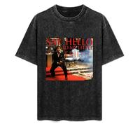 Scarface Say Hello to My Little Friend Tony Montano Movie Mens T-Shirt Black Unisex Tee XL