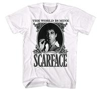 Scarface The World is Mine Crime Movie Al Pacino As Tony Montana Adult T-Shirt White S