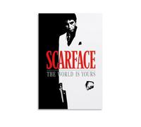 Scarface The World Is Yours Décoration picturale sur toile Poster de film classique Décoration d'intérieur 20 x 30 cm Sans cadre Style 6