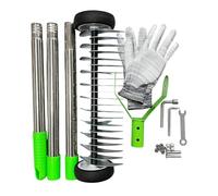 Scarificateur à Râteau - Outil de Jardinage à Main | Râteau Rouleau Désur pour Mousse et Chaume,pour Cour, Jardin, Espace Vert, , Feuilles, Débris Adultes