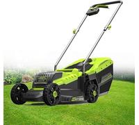 Scarificateur de pelouse électrique et déthatcher avec moteur de 15 A, sac de 58 litres, profondeur réglable pour une meilleure santé de la pelouse