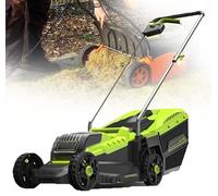 Scarificateur et aérateur de pelouse électrique, puissant moteur de 15 A, profondeur réglable sur 3 voies, sac de 58 litres pour l'entretien du jardin