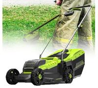 Scarificateur et déthatcher électrique 2 en 1 avec batterie de 4000 mAh, moteur de 15 A et sac de 58 litres pour l'entretien du jardin