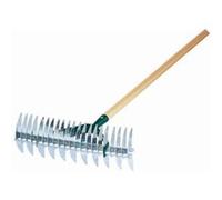 Leborgne Scarificateur modèle 460321 – 32 dents, manche – Outil en acier pour éliminer la mousse