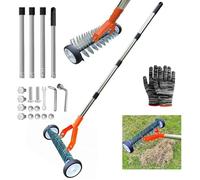 Scarificateur manuel avec roues verticuteur à manche de 170 cm aérateur de gazon avec roues grattoir de jardin en mét BALAI A GAZON