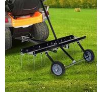 vidaXL Scarificateur pour tondeuse autoportée Déchaumeuse de pelouse 100 cm Noir G